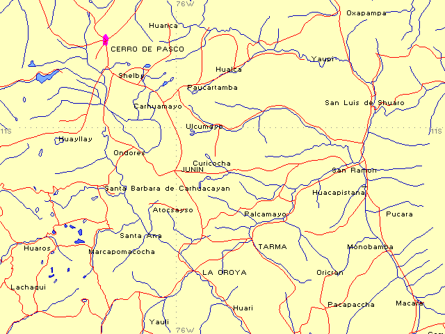 Cartes rgionales: Cerro de Pasco