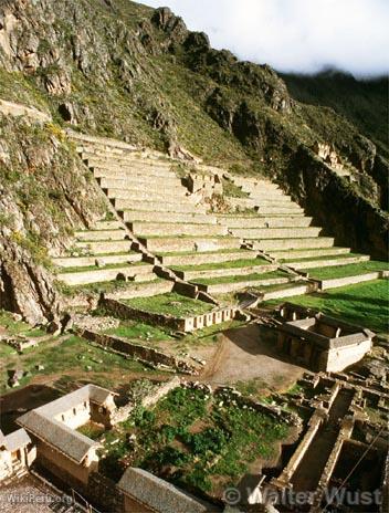 Vue arienne d'Ollantaytambo