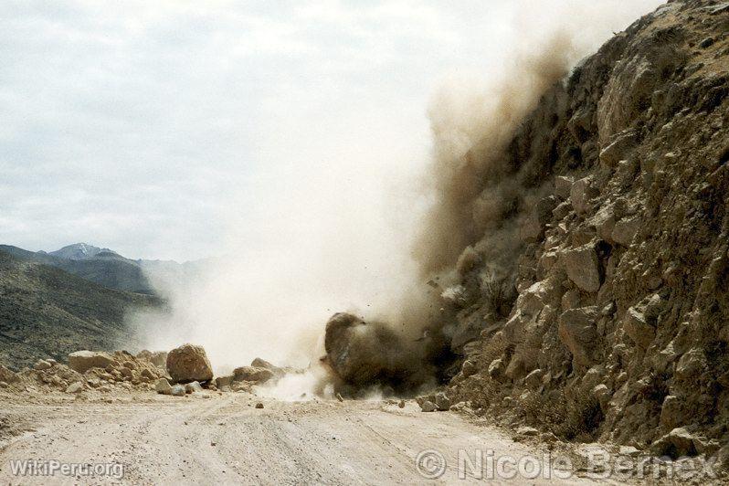 boulement sur la route binationale vers Moquegua