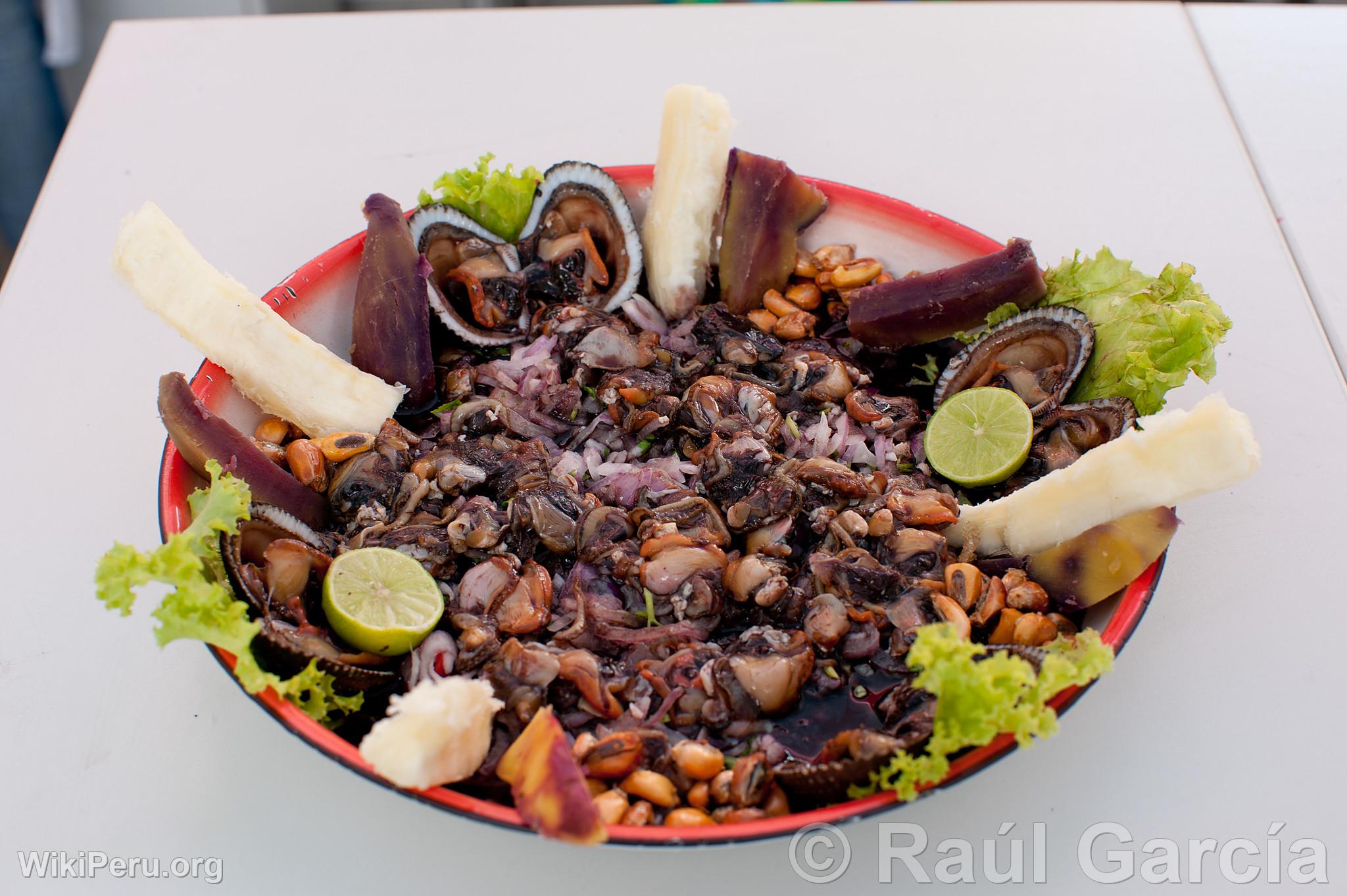 Ceviche de coquilles noires