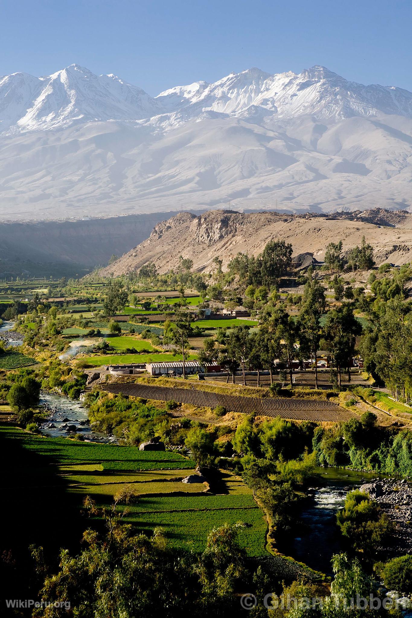 Volcan Chachani et campagne d'Arequipa