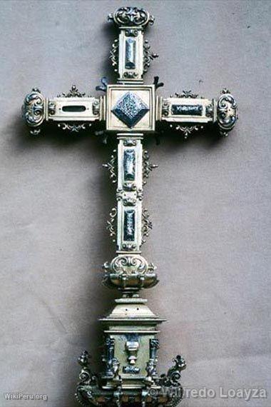 Croix en argent. Couvent de San Francisco, Cuzco