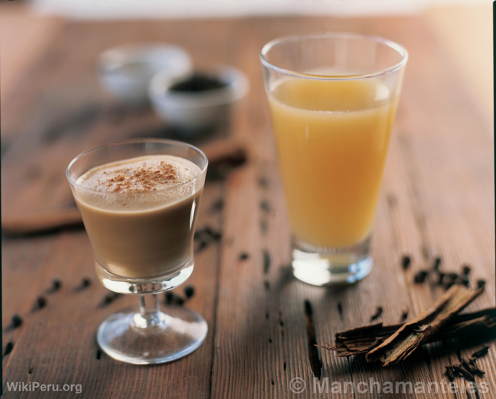 Chicha de jora et cocktail d'algarrobina