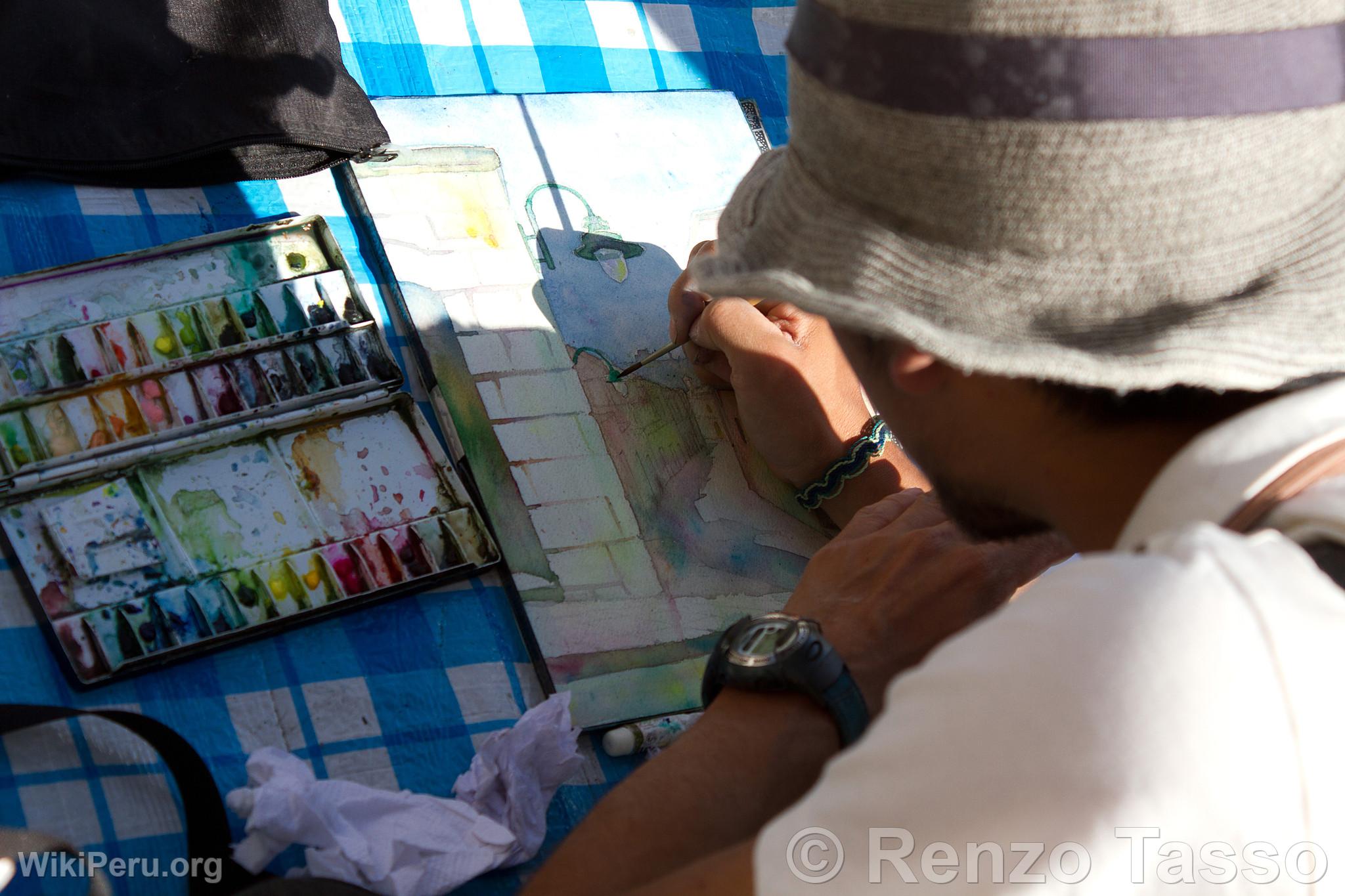 Artiste de rue dans le quartier de San Lzaro  Arequipa