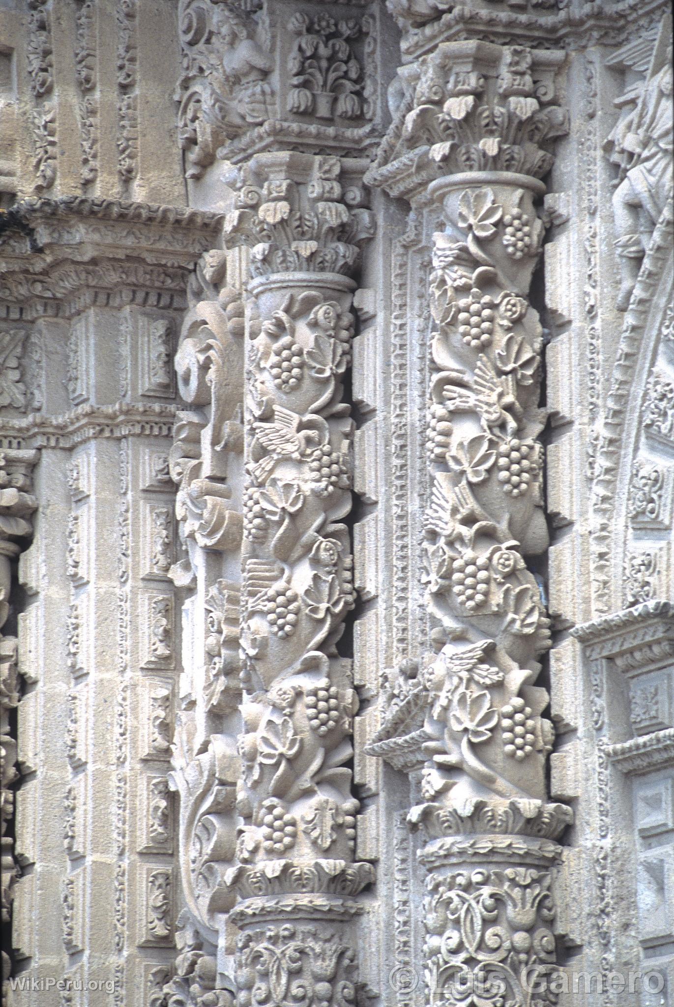 Dtail de la faade de la cathdrale, Cajamarca