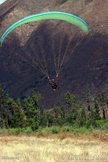 Parapente, valle du fleuve Santa