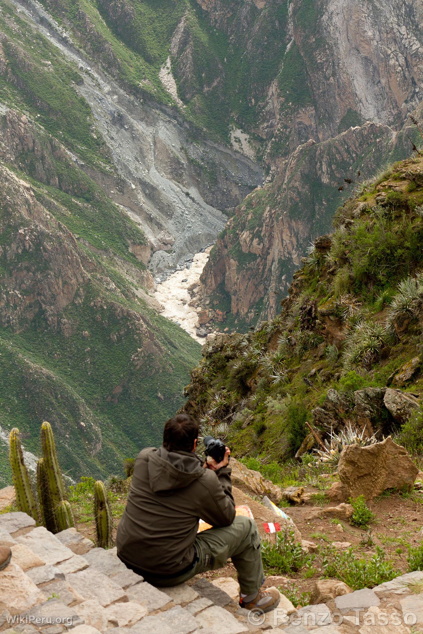 Touriste dans le Colca