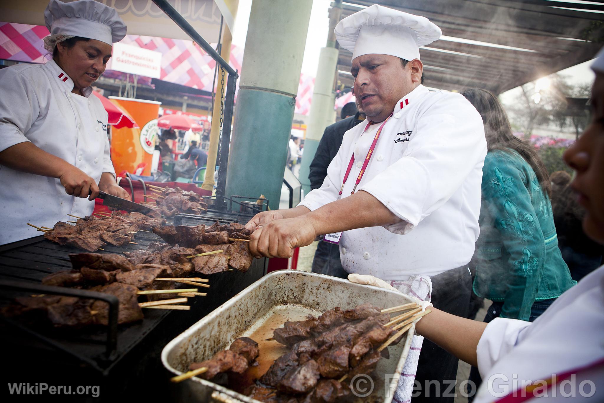 Prparation d'anticuchos