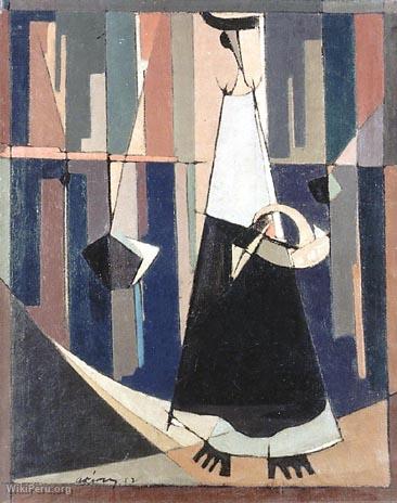 Femme avec panier (1957), d'Alberto Davila