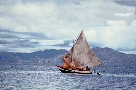 Bateau sur le lac, Puno