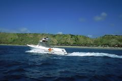 Yacht dans les mangroves