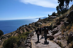 Touristes sur l'le de Taquile