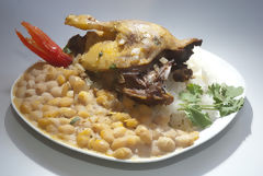 Haricots avec canard