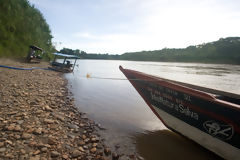 Bateau sur le fleuve Manu